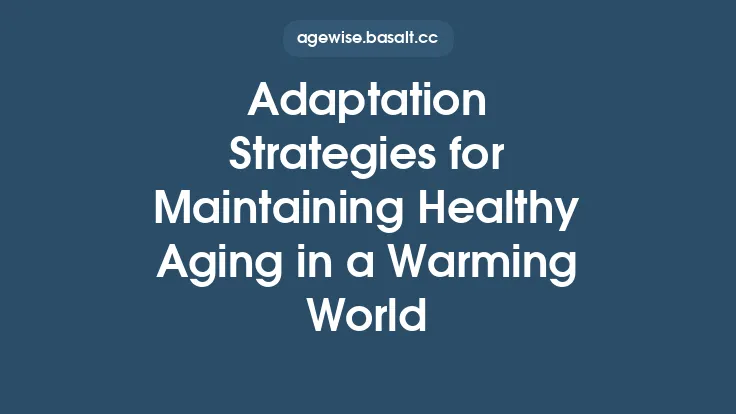 Adaptation Strategies for Maintaining Healthy Aging in a Warming World Thumbnail