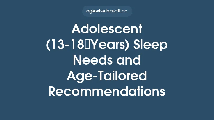 Adolescent (13‑18 Years) Sleep Needs and Age‑Tailored Recommendations Thumbnail