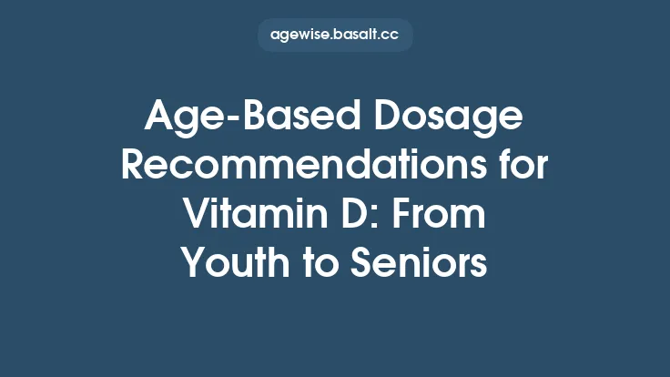 Age‑Based Dosage Recommendations for Vitamin D: From Youth to Seniors Thumbnail