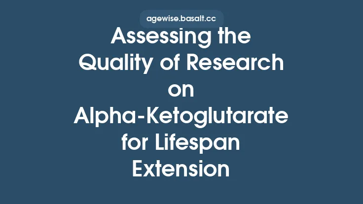 Assessing the Quality of Research on Alpha‑Ketoglutarate for Lifespan Extension Thumbnail