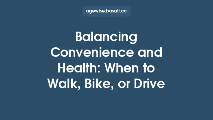 Balancing Convenience and Health: When to Walk, Bike, or Drive Thumbnail