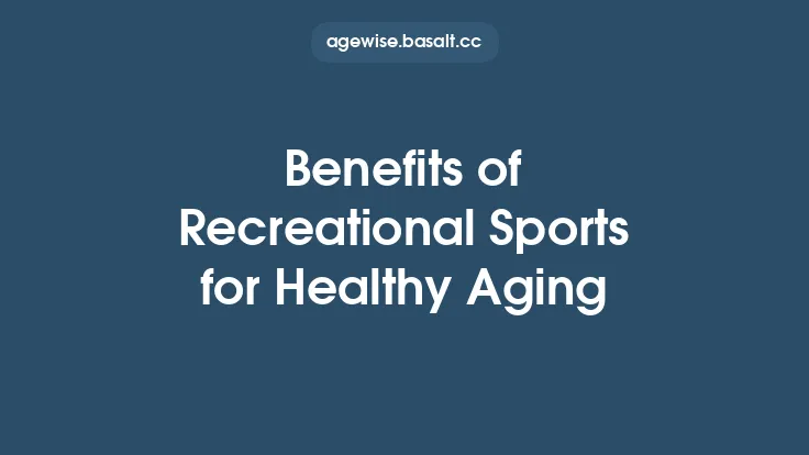 Benefits of Recreational Sports for Healthy Aging Thumbnail