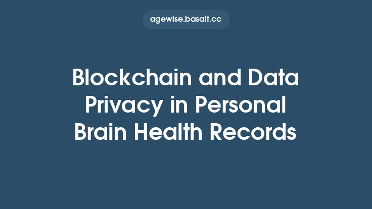 Blockchain and Data Privacy in Personal Brain Health Records Thumbnail