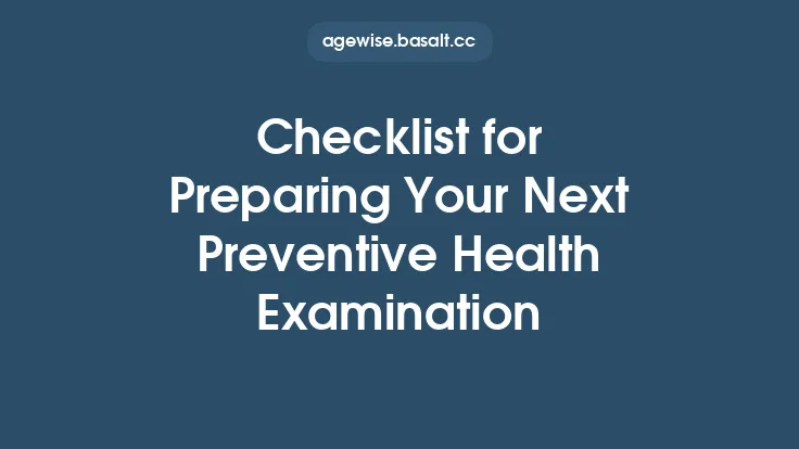 Checklist for Preparing Your Next Preventive Health Examination Thumbnail
