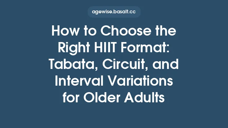 How to Choose the Right HIIT Format: Tabata, Circuit, and Interval Variations for Older Adults Thumbnail