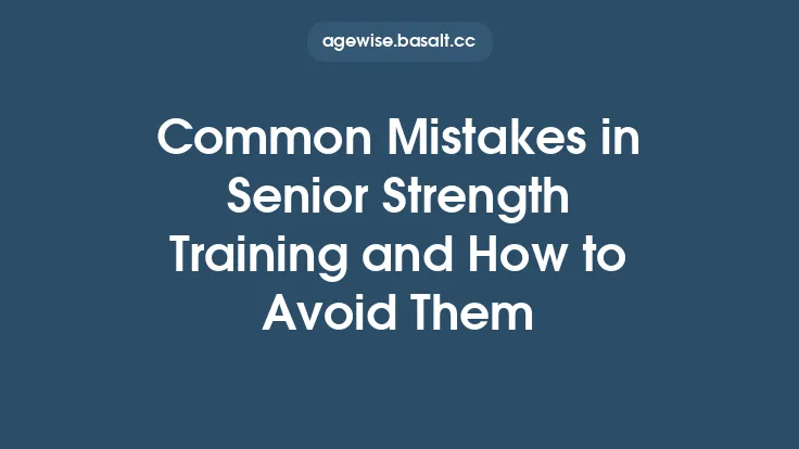 Common Mistakes in Senior Strength Training and How to Avoid Them Thumbnail