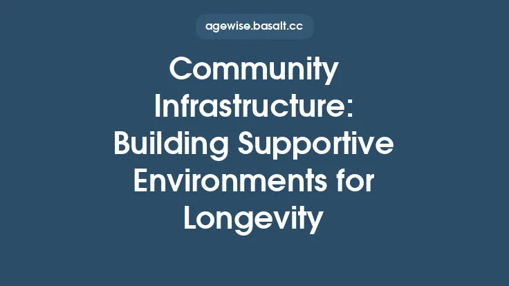 Community Infrastructure: Building Supportive Environments for Longevity Thumbnail