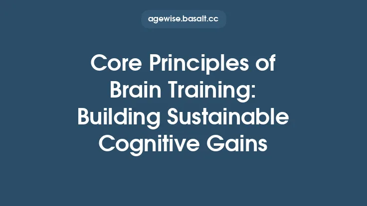 Core Principles of Brain Training: Building Sustainable Cognitive Gains Thumbnail