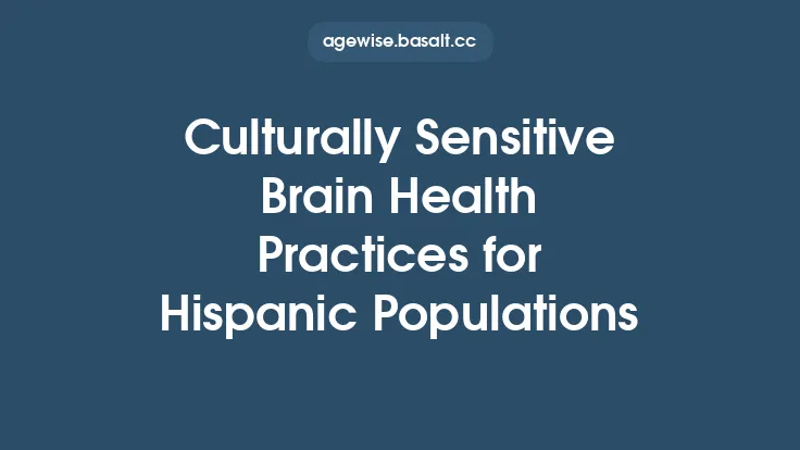 Culturally Sensitive Brain Health Practices for Hispanic Populations Thumbnail