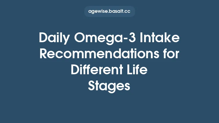 Daily Omega‑3 Intake Recommendations for Different Life Stages Thumbnail
