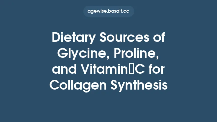 Dietary Sources of Glycine, Proline, and Vitamin C for Collagen Synthesis Thumbnail
