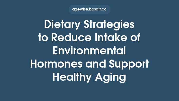 Dietary Strategies to Reduce Intake of Environmental Hormones and Support Healthy Aging Thumbnail
