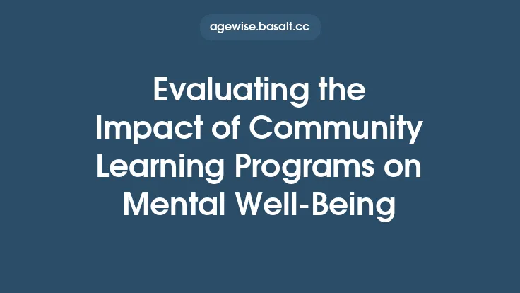 Evaluating the Impact of Community Learning Programs on Mental Well‑Being Thumbnail