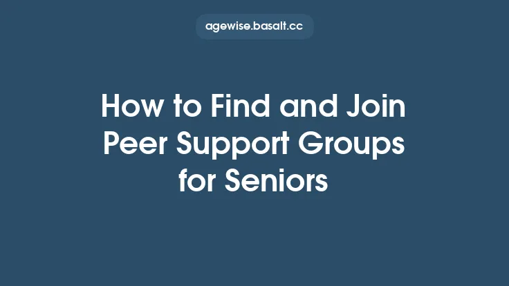 How to Find and Join Peer Support Groups for Seniors Thumbnail