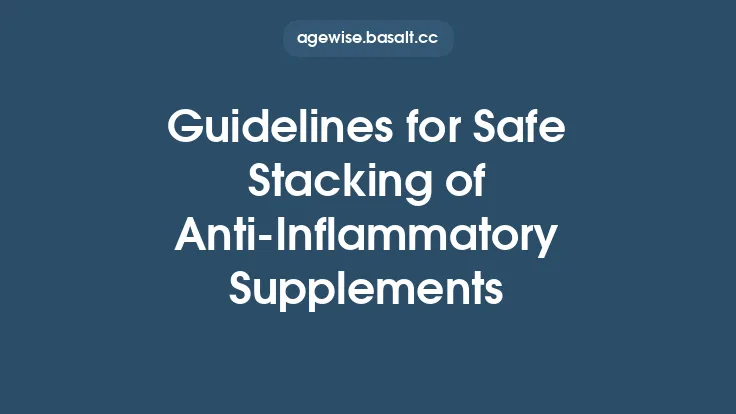 Guidelines for Safe Stacking of Anti‑Inflammatory Supplements Thumbnail