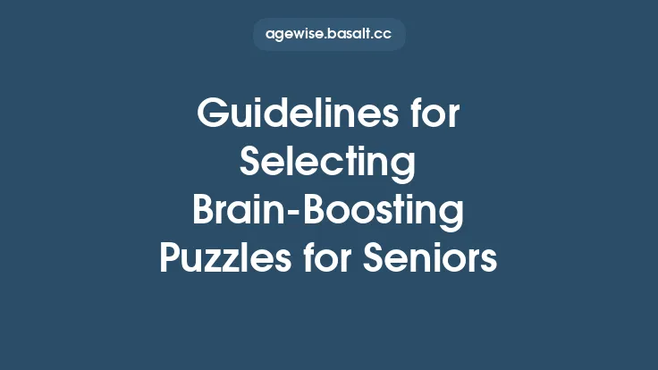 Guidelines for Selecting Brain‑Boosting Puzzles for Seniors Thumbnail