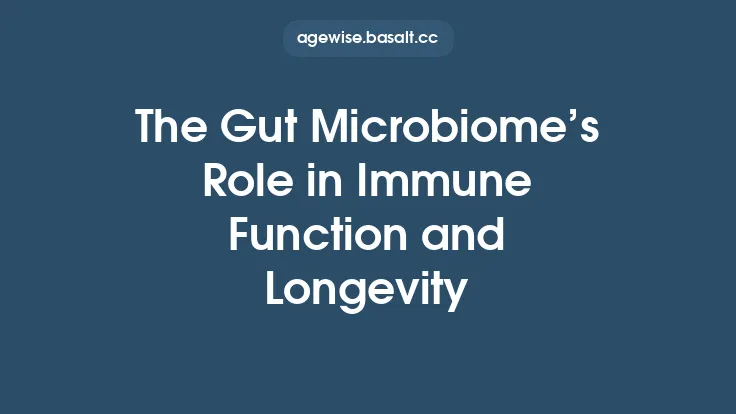 The Gut Microbiomeâs Role in Immune Function and Longevity Thumbnail