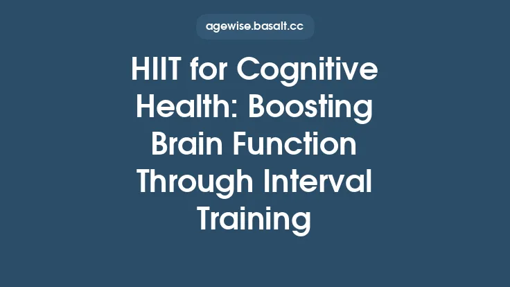 HIIT for Cognitive Health: Boosting Brain Function Through Interval Training Thumbnail