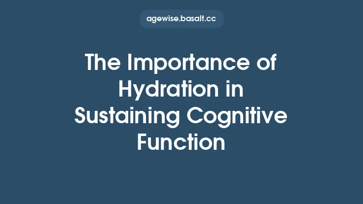 The Importance of Hydration in Sustaining Cognitive Function Thumbnail