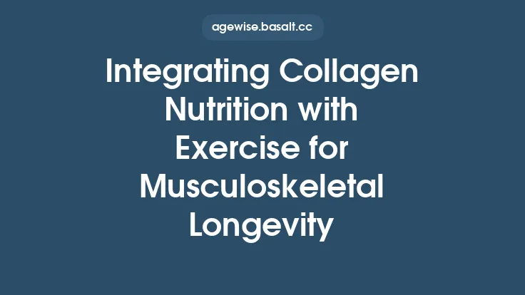 Integrating Collagen Nutrition with Exercise for Musculoskeletal Longevity Thumbnail
