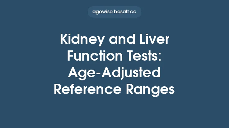 Kidney and Liver Function Tests: Age‑Adjusted Reference Ranges Thumbnail