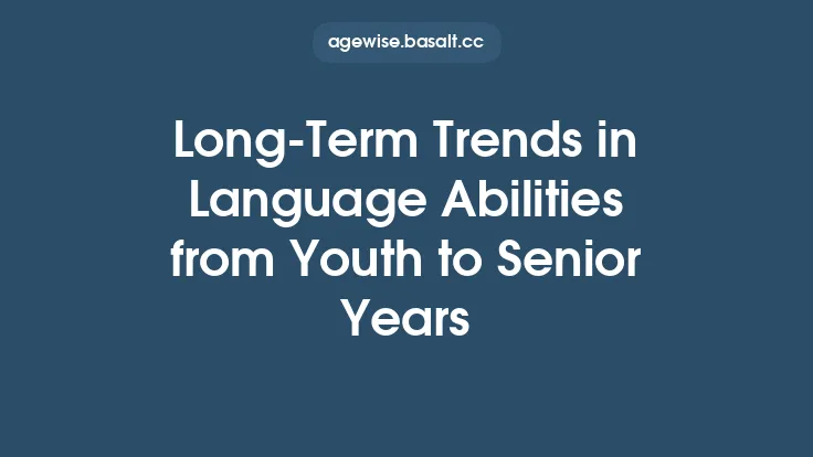 Long‑Term Trends in Language Abilities from Youth to Senior Years Thumbnail