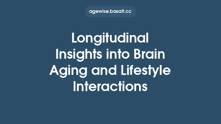 Longitudinal Insights into Brain Aging and Lifestyle Interactions Thumbnail