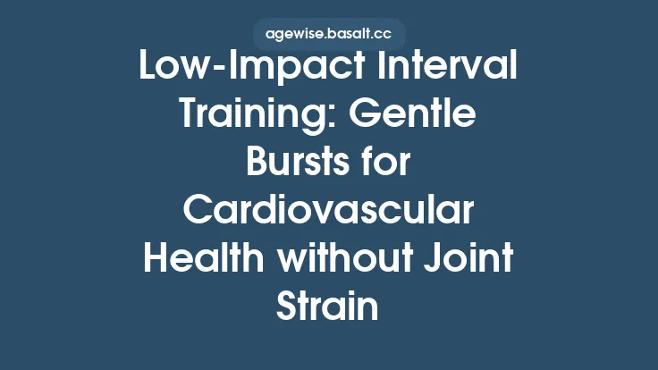 Low‑Impact Interval Training: Gentle Bursts for Cardiovascular Health without Joint Strain Thumbnail