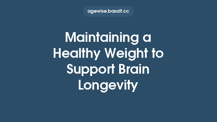 Maintaining a Healthy Weight to Support Brain Longevity Thumbnail