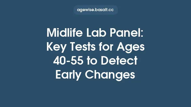 Midlife Lab Panel: Key Tests for Ages 40‑55 to Detect Early Changes Thumbnail