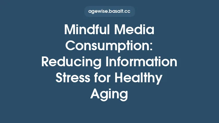 Mindful Media Consumption: Reducing Information Stress for Healthy Aging Thumbnail