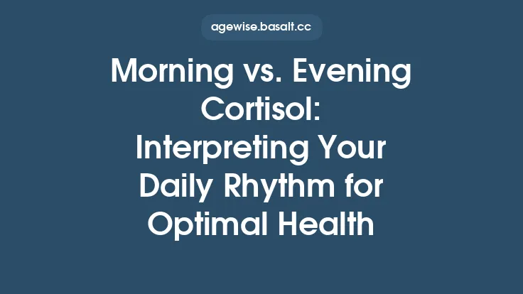 Morning vs. Evening Cortisol: Interpreting Your Daily Rhythm for Optimal Health Thumbnail