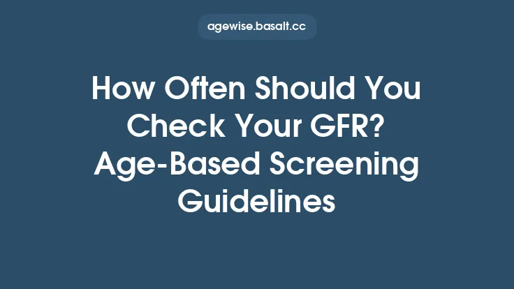How Often Should You Check Your GFR? Age‑Based Screening Guidelines Thumbnail