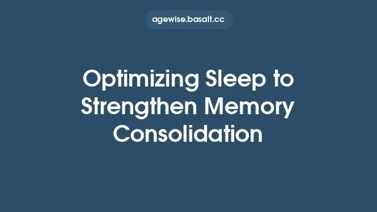 Optimizing Sleep to Strengthen Memory Consolidation Thumbnail