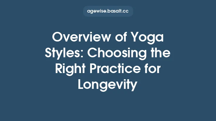 Overview of Yoga Styles: Choosing the Right Practice for Longevity Thumbnail