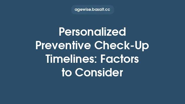 Personalized Preventive Check‑Up Timelines: Factors to Consider Thumbnail