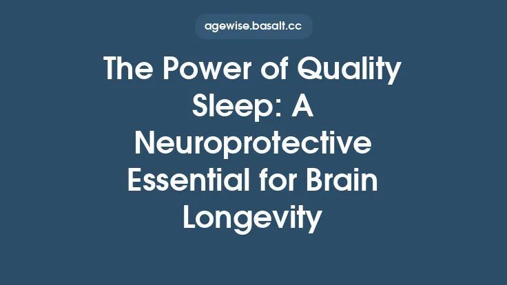 The Power of Quality Sleep: A Neuroprotective Essential for Brain Longevity Thumbnail