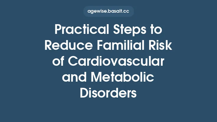Practical Steps to Reduce Familial Risk of Cardiovascular and Metabolic Disorders Thumbnail