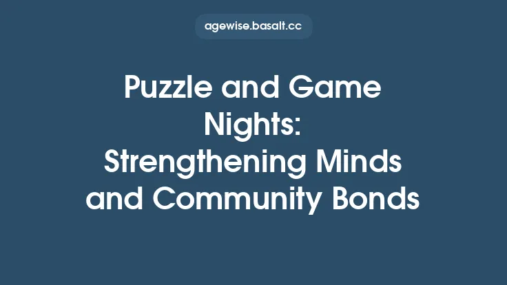 Puzzle and Game Nights: Strengthening Minds and Community Bonds Thumbnail