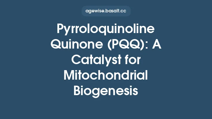 Pyrroloquinoline Quinone (PQQ): A Catalyst for Mitochondrial Biogenesis Thumbnail