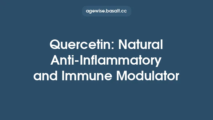 Quercetin: Natural AntiâInflammatory and Immune Modulator Thumbnail