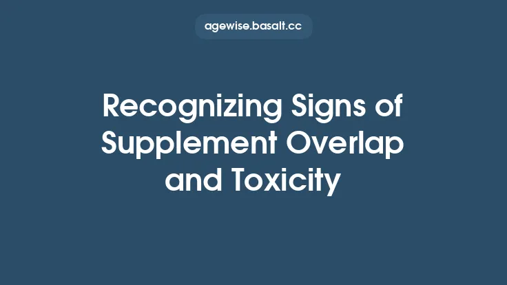 Recognizing Signs of Supplement Overlap and Toxicity Thumbnail