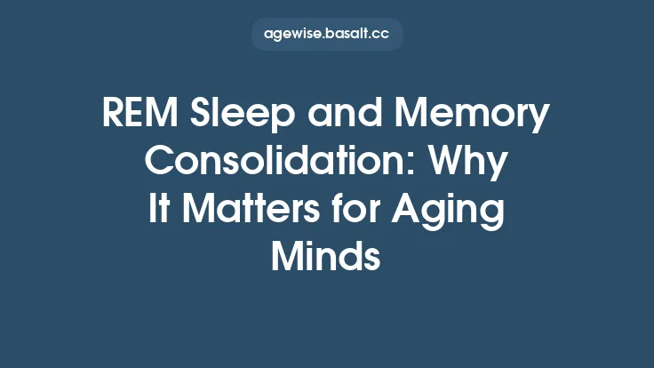 REM Sleep and Memory Consolidation: Why It Matters for Aging Minds Thumbnail