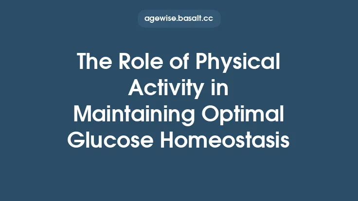 The Role of Physical Activity in Maintaining Optimal Glucose Homeostasis Thumbnail