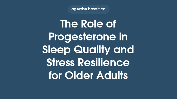 The Role of Progesterone in Sleep Quality and Stress Resilience for Older Adults Thumbnail