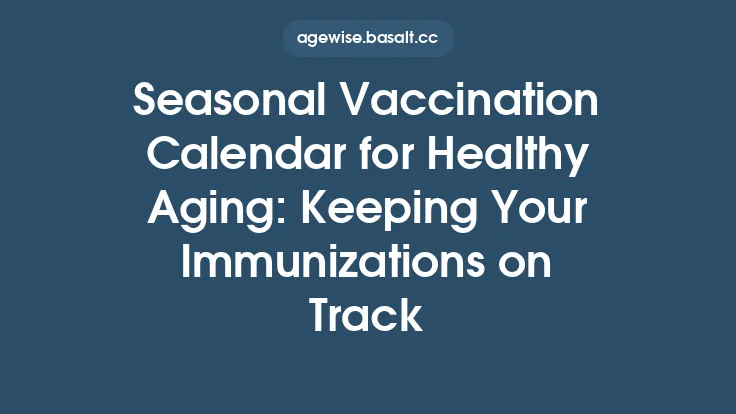 Seasonal Vaccination Calendar for Healthy Aging: Keeping Your Immunizations on Track Thumbnail