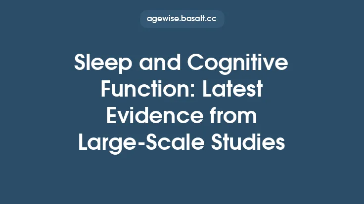Sleep and Cognitive Function: Latest Evidence from Large‑Scale Studies Thumbnail