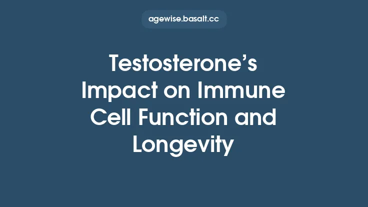 Testosteroneâs Impact on Immune Cell Function and Longevity Thumbnail
