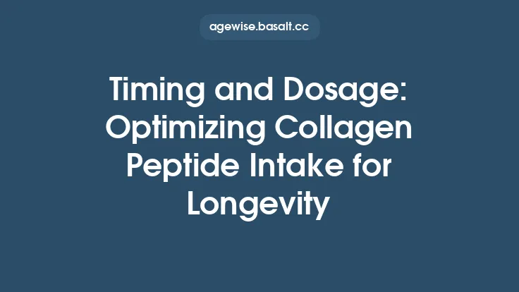 Timing and Dosage: Optimizing Collagen Peptide Intake for Longevity Thumbnail