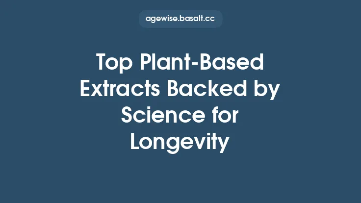 Top Plant‑Based Extracts Backed by Science for Longevity Thumbnail